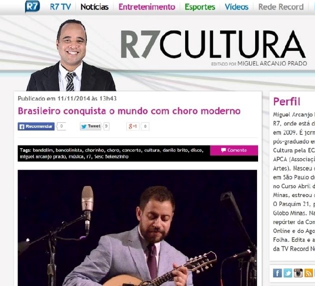 Brasileiro conquista o mundo com Choro moderno - Portal R7